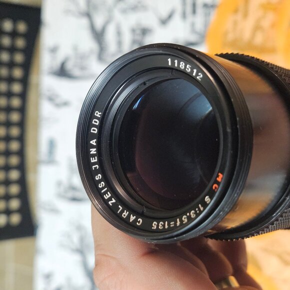 Carl Zeiss Jena DDR Sonnar 135mm F3.5 Prime Lens for M42 Screw Mount - Picture 5 of 13
